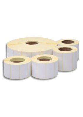 Самоклеющиеся этикетка 40х30 (1000 этикеток в ролике), втулка 40мм 