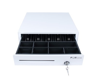 Денежный ящик PОScenter 16EM 410x415x100 механический, PUSH, белый 